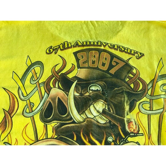 Myrtle Beach Spring Rally T-Shirt Motorcycle 2007 High On The Hawg Biker Harley - Picture 2 of 12